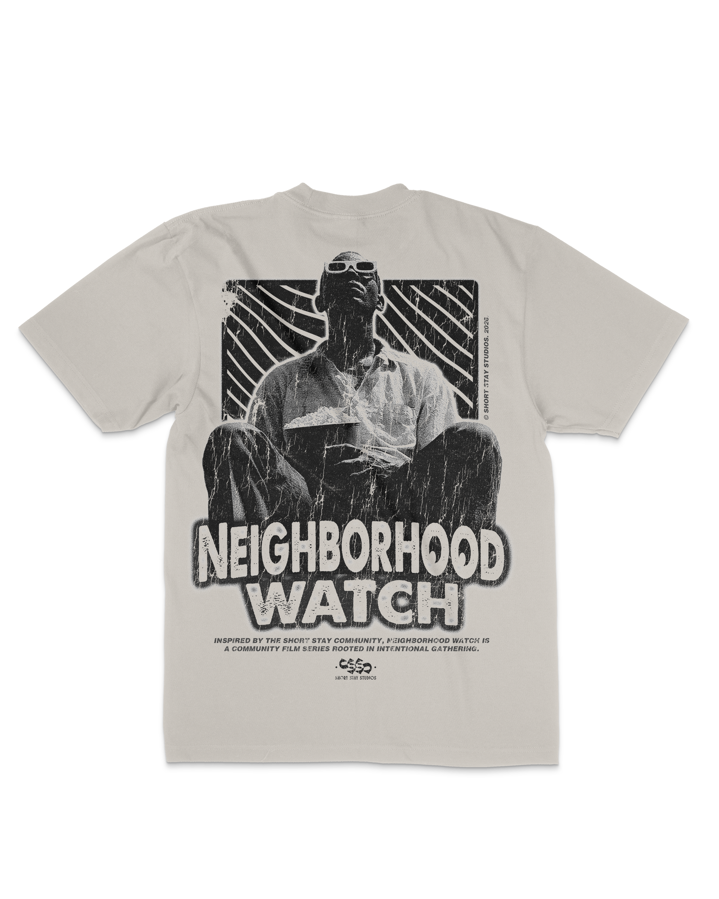 "Film is Better with Friends" Heavyweight Crop Tee [CREAM]