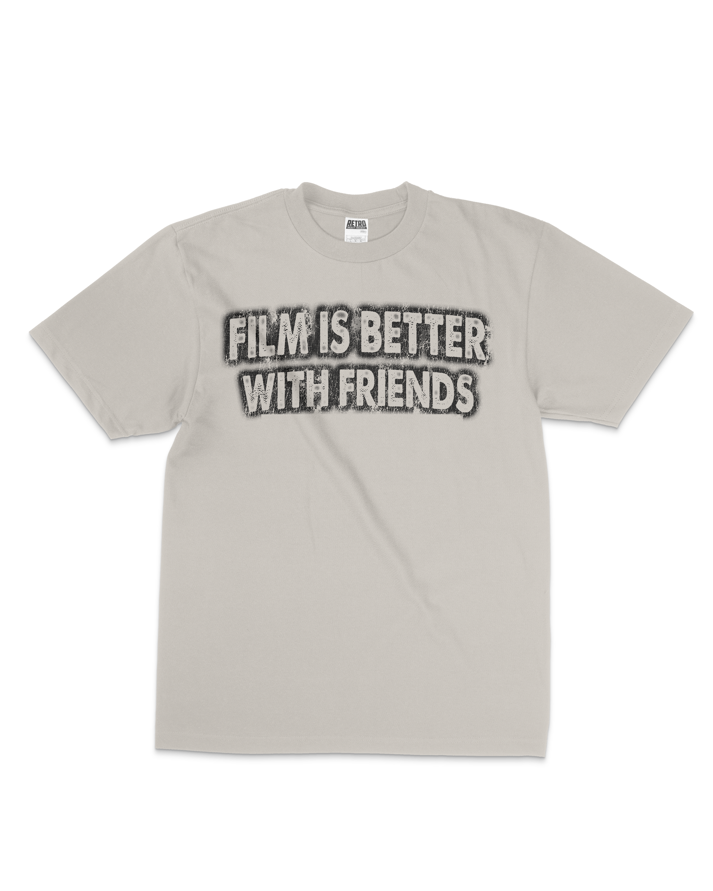 "Film is Better with Friends" Heavyweight Crop Tee [CREAM]