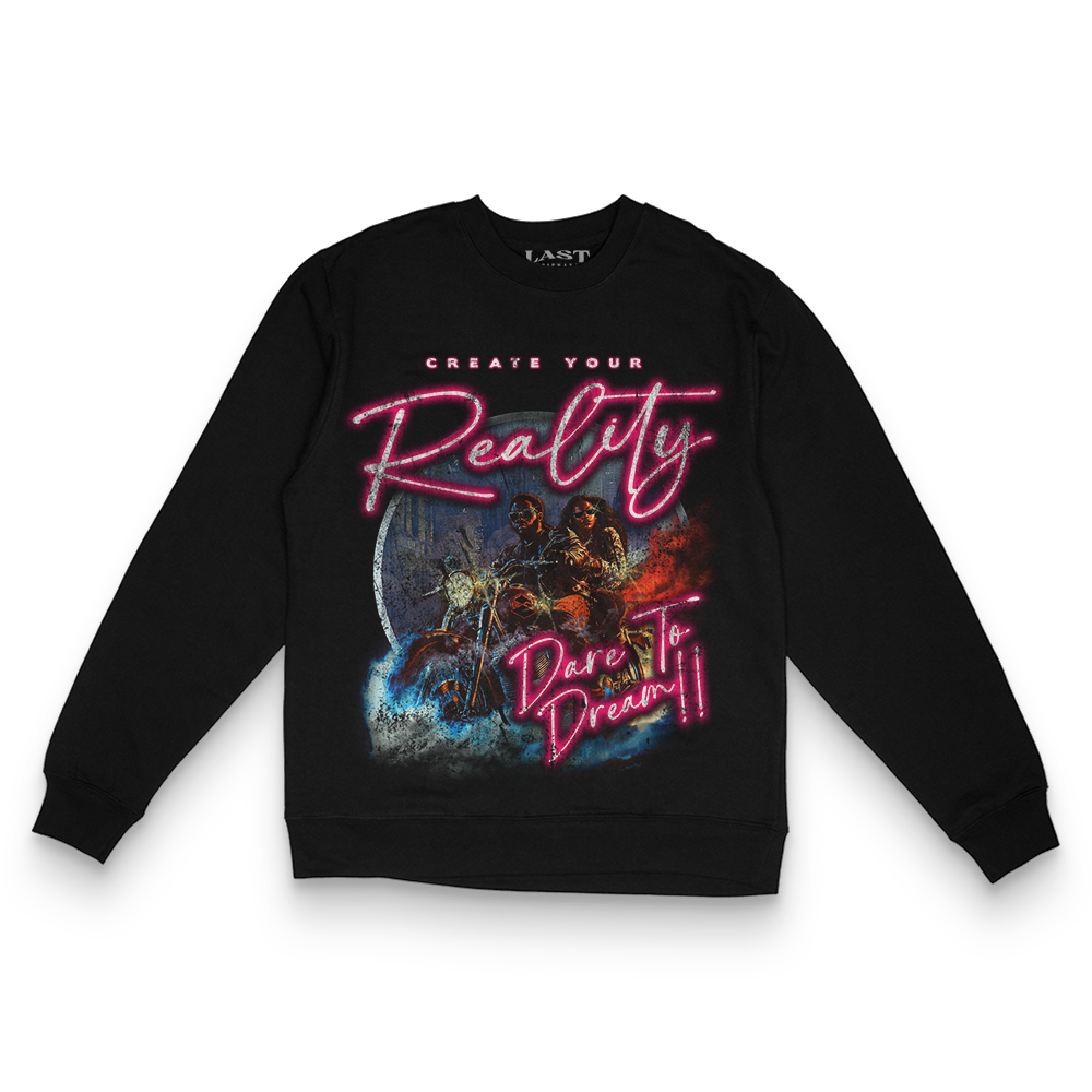 "DARE2DREAM" Heavyweight Sweatshirt [BLACK]