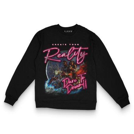 "DARE2DREAM" Heavyweight Sweatshirt [BLACK]